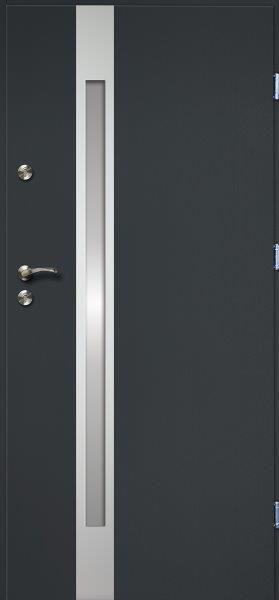 Lauko durys RADEX VERTE II, antracito sp., 895 x 2063 mm, dešinė