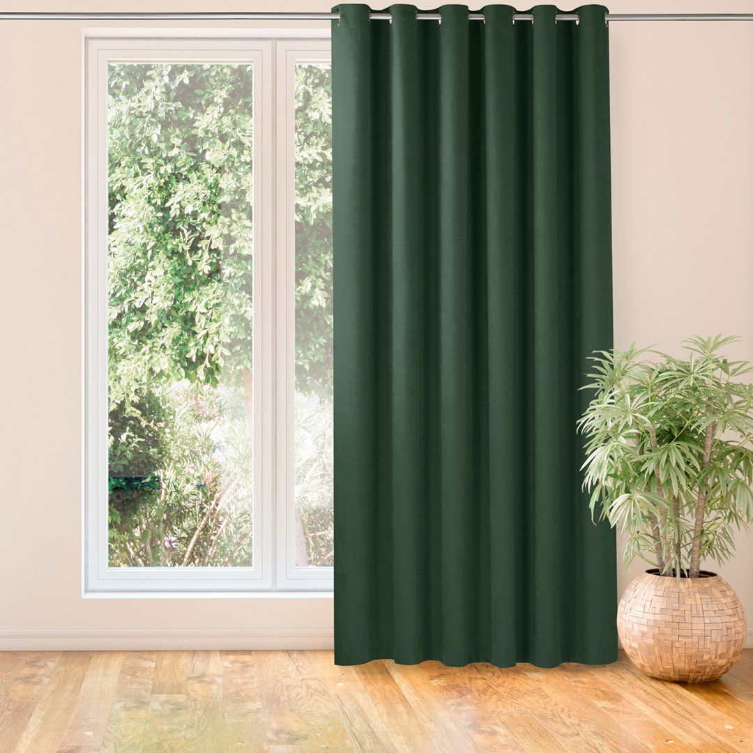 Naktinė užuolaida MILANA BOTTLEGREEN EYELETS, 220x225 cm - 2