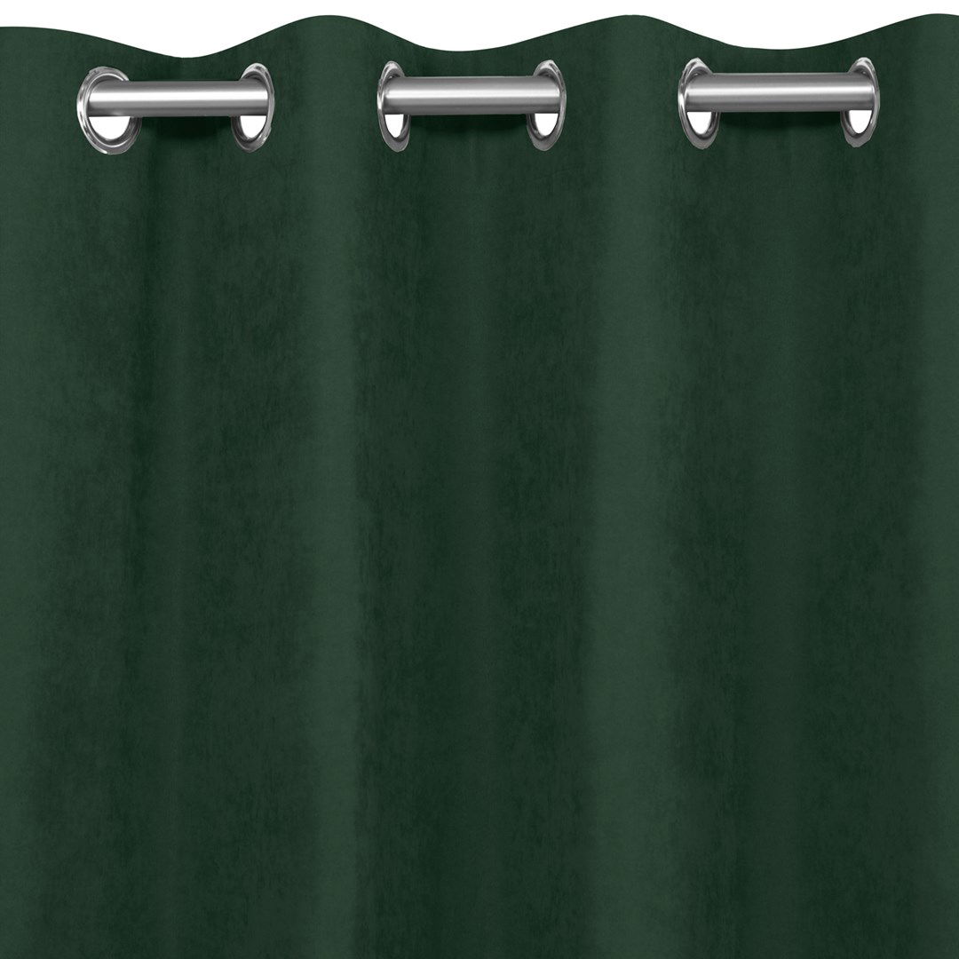 Naktinė užuolaida MILANA BOTTLEGREEN EYELETS, 220x225 cm - 1