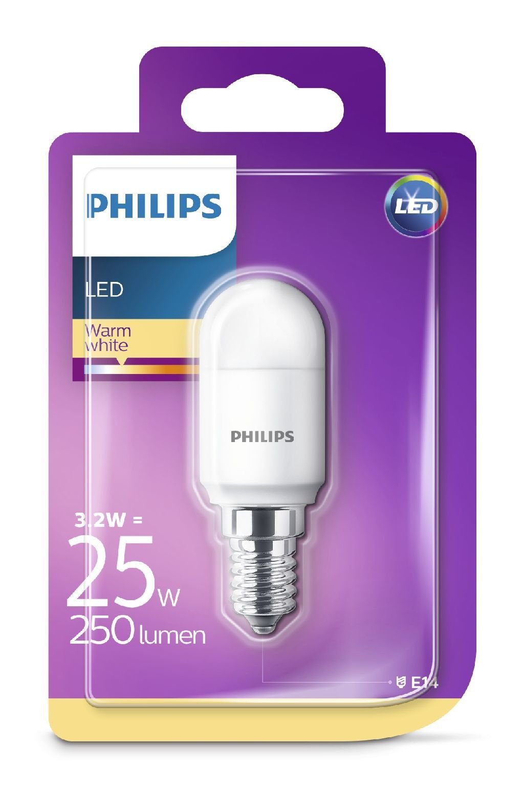 Šviesos diodų lemputė PHILIPS, T25, 3.2 W, E14, 250 lm, 2700K - 2