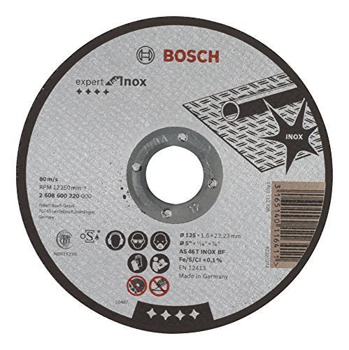 Metalo pjovimo diskas BOSCH, 125 x 1,6 x 22,23 mm, AS 46 T INOX BF