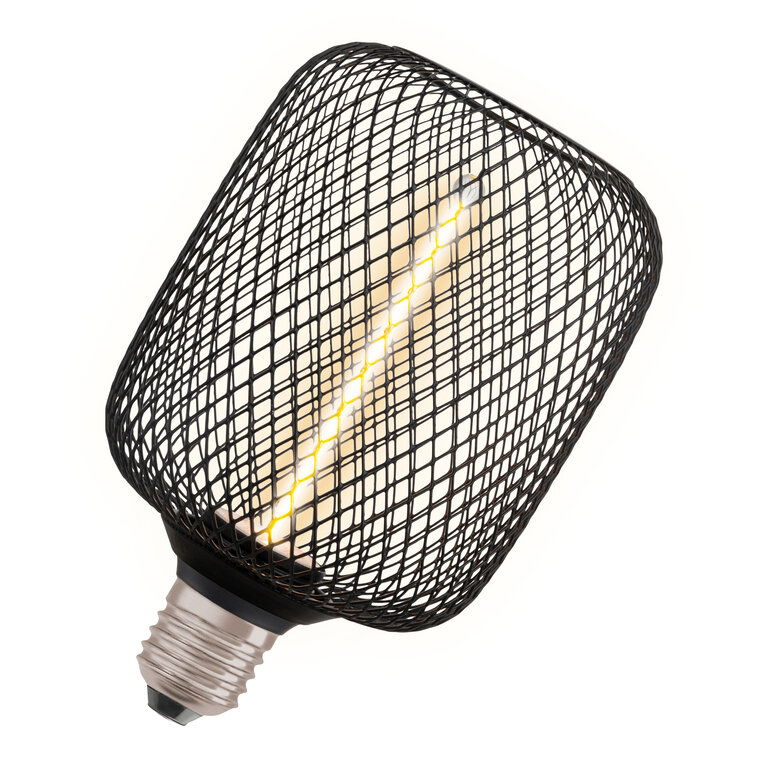 Dekoratyvinė LED lemputė OSRAM DECO, E27 SQ100BK, 3,5 W, 1800K, 150 lm, NON-DIM, juodos sp-0