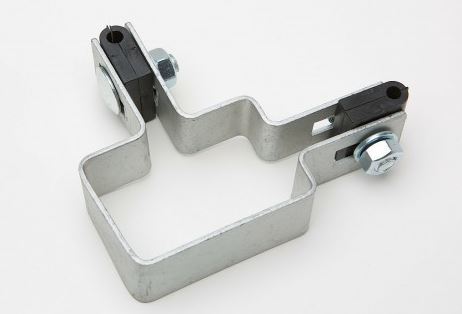 Kampinė stulpo apkaba, cinkuota, 60 x 40 mm-0