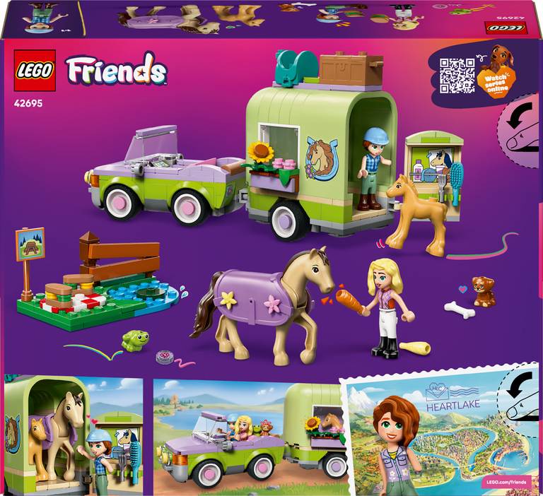 Konstruktorius LEGO Friends Horse & Baby Foal Trailer-1