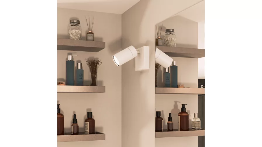Taškinis LED šviestuvas PHILIPS IDRIS, IP44, 1xGU10, max 1x5W, baltos sp., 8,3x11x10cm-1