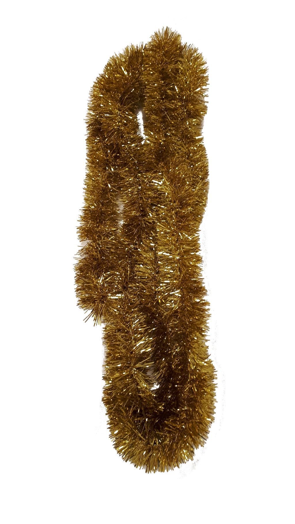 Lavsaninė girlianda, auksinė, 2 m x 50 mm - 1 nuotrauka