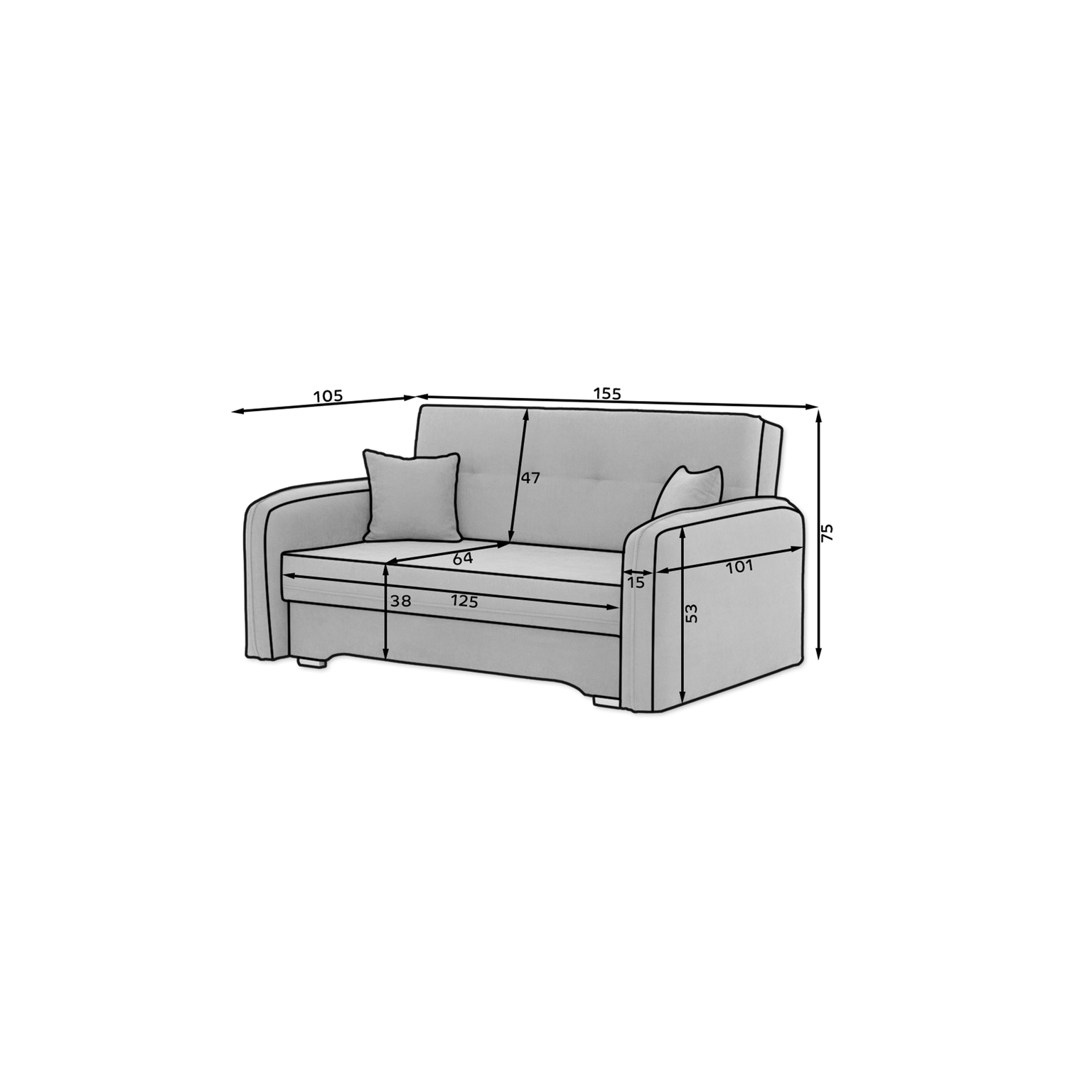 Sofa Laine, geltona - 8