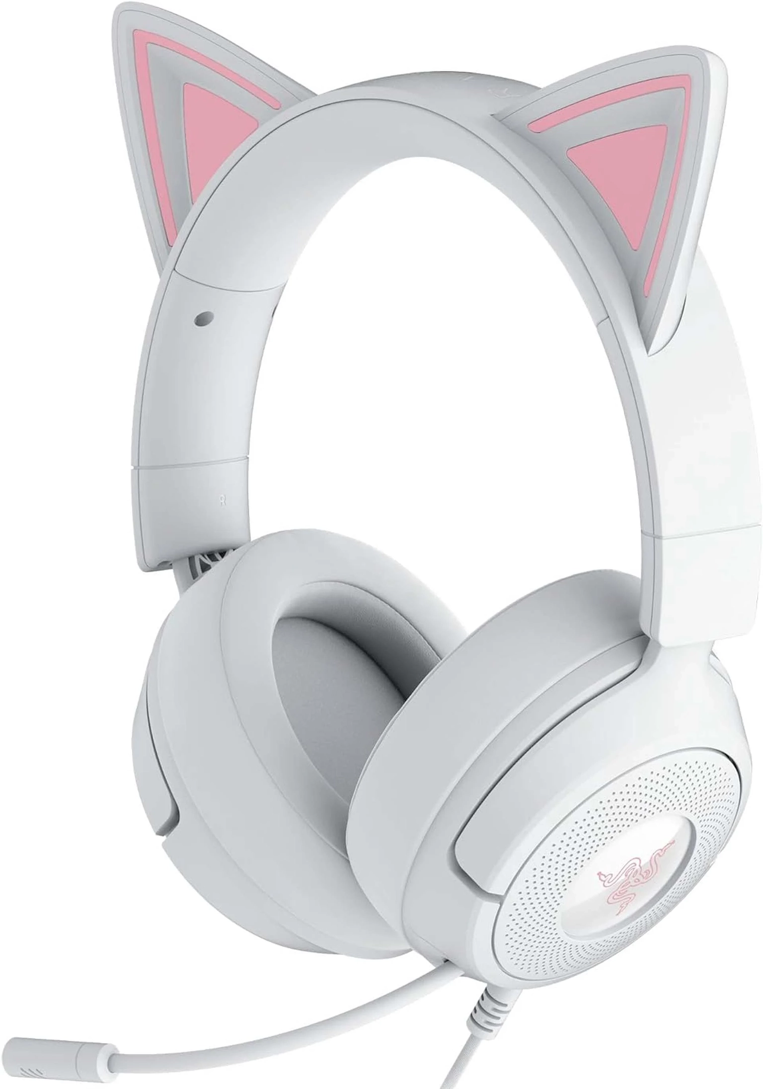 Laidinės žaidimų ausinės Razer Kraken Kitty V3 X, balta sp. - 1