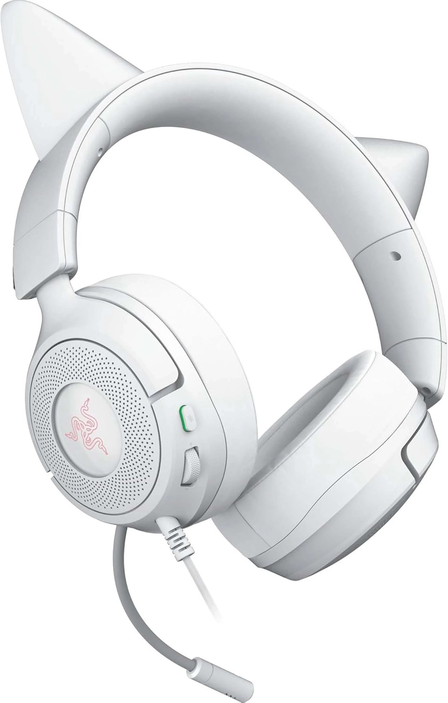 Laidinės žaidimų ausinės Razer Kraken Kitty V3 X, balta sp. - 3