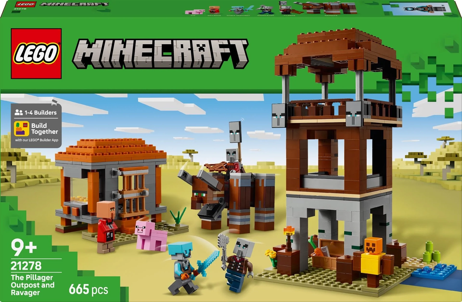 Konstruktorius LEGO® Minecraft The Pillager Outpost and Ravager, 21278 - 1