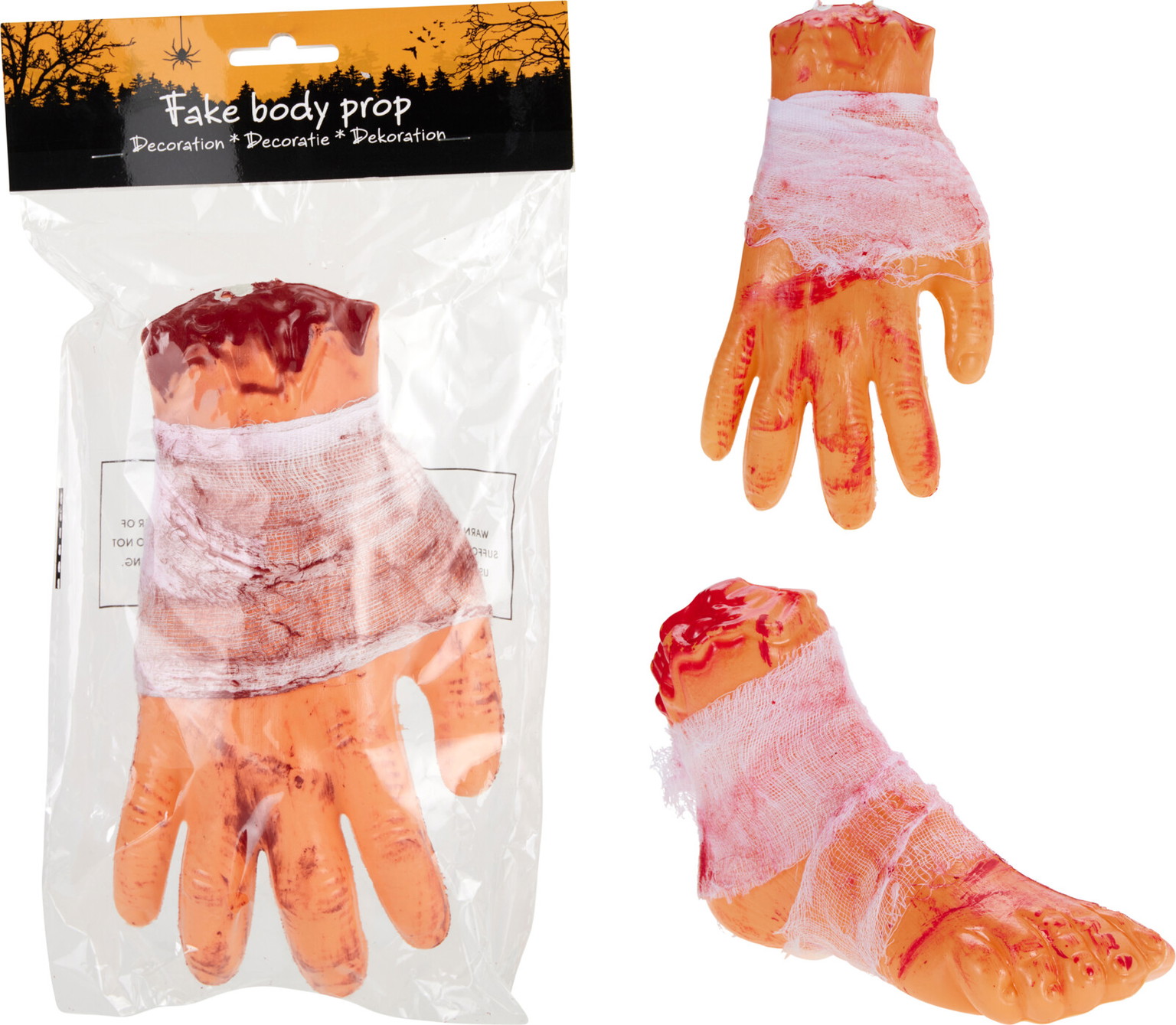 Dekoracija HALLOWEEN FAKE BODY PART, 2 rūšių, 6,5 x 12,5 x 19 cm-0
