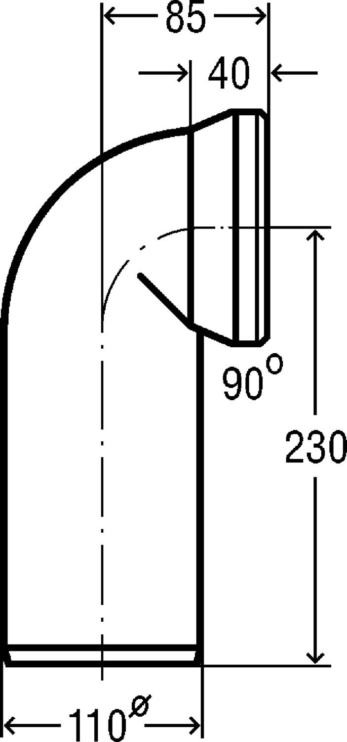 Unitazo alkūnė VIEGA, 100 x 90 mm - 2