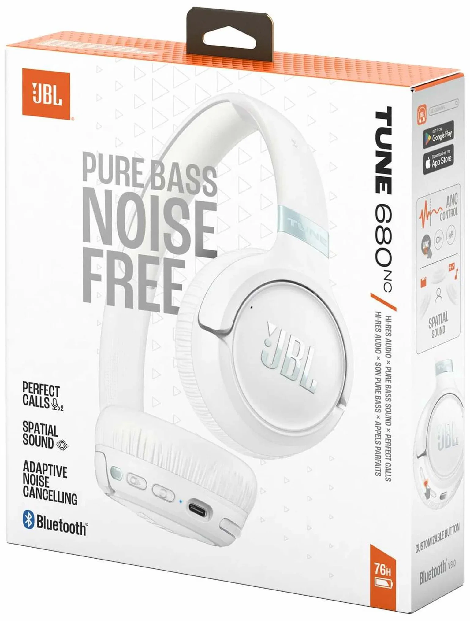 Belaidės ausinės JBL Tune 680 NC, baltos sp. - 4