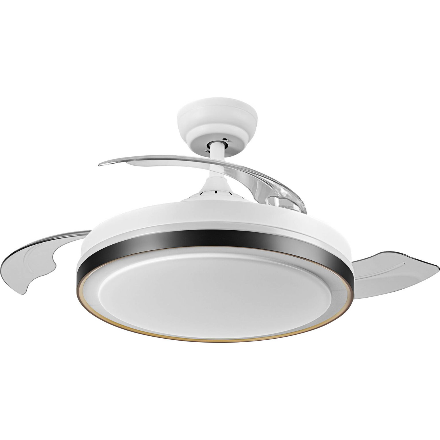 LED šviestuvas-ventiliatorius OSRAM RETRACTABLE, 30+36W, 3000/4000/6500K, 4200lm Ø49-107cm, su pultu-0