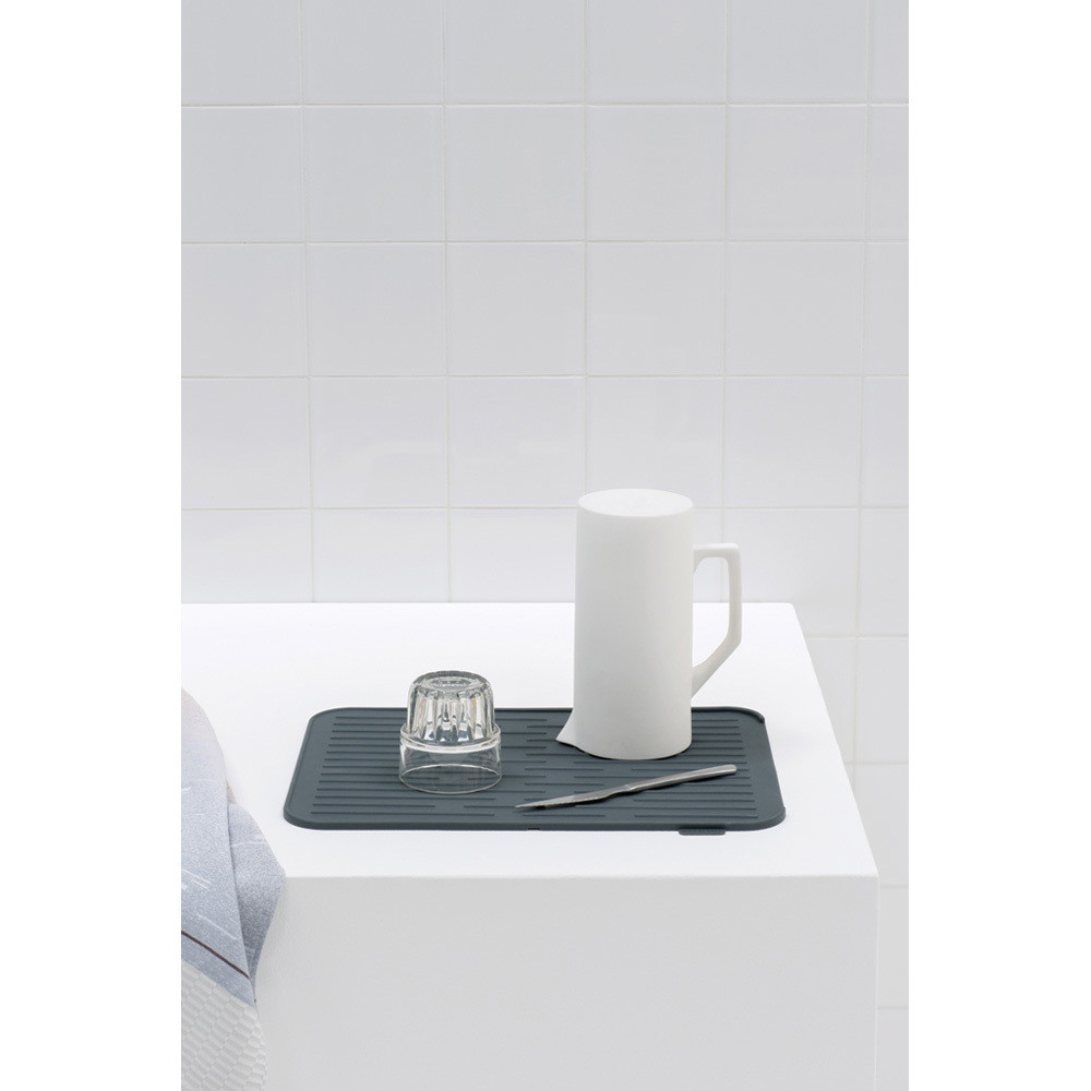 Silikoninis kilimėlis indams džiovinti BRABANTIA,tamsiai pilkos sp., 44x32,5cm - 3