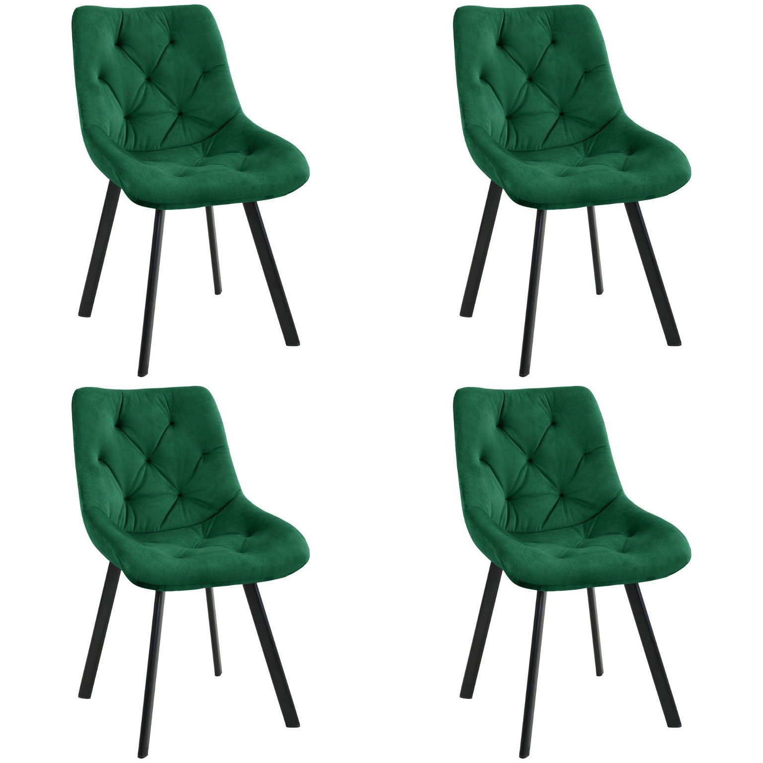 4-ių kėdžių komplektas SJ.33, žalia