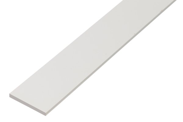 Plastikinis profiliuotis, baltos sp., 470395, 20 x 2,0 x 2600 mm
