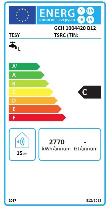Kombinuotas vandens šildytuvas TESY GCHMS100, 100 l, 2 kW - 3