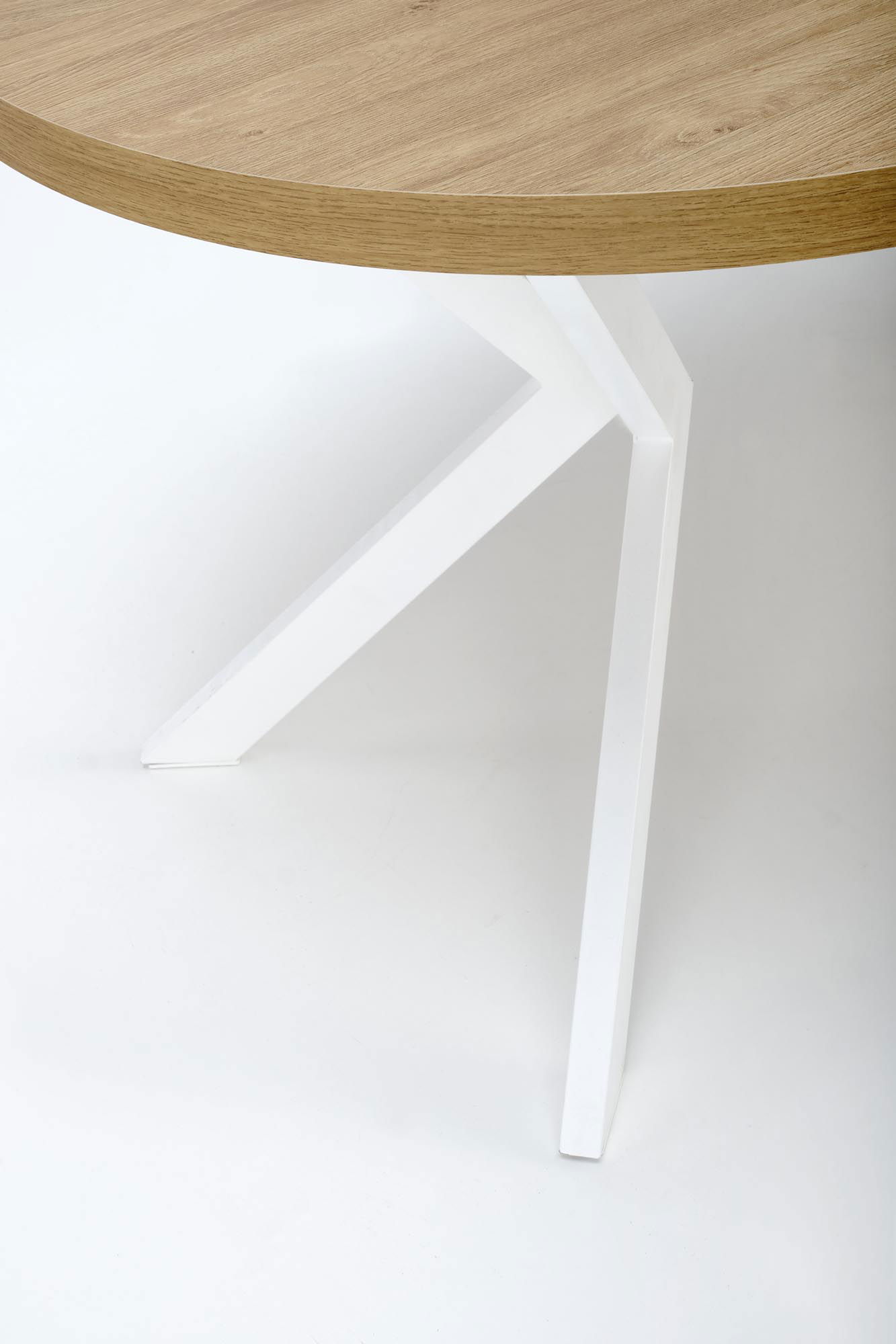 Išskleidžiamas valgomojo stalas PERONI, 100-250x100x75 cm, ąžuolo/balta-2