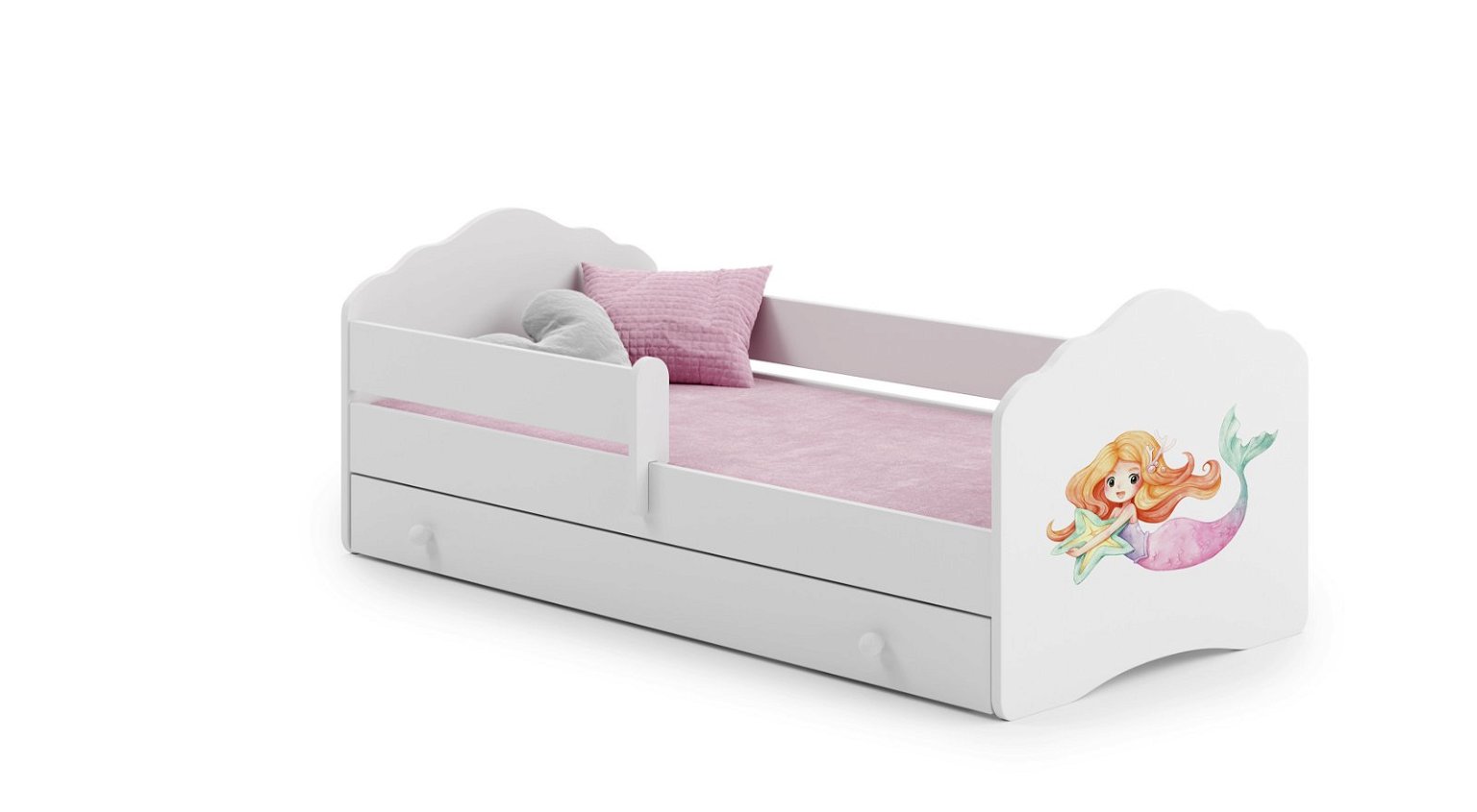 Vaikiška lova su stalčiumi Fala Bar Undinėlė, 160x80 cm