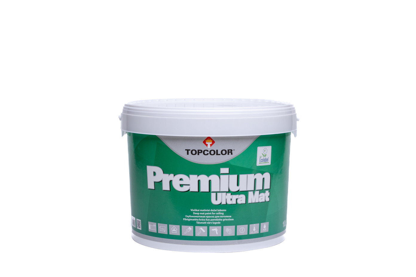 Lubų dažai TOPCOLOR PREMIUM ULTRA MAT, visiškai matiniai, baltos sp.,10 l-0