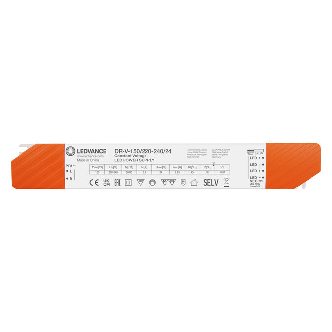 LED transformatorius LEDVANCE DR, IP20, 150 W, įėjimas AC220-240V, išėjimas DC24V-1