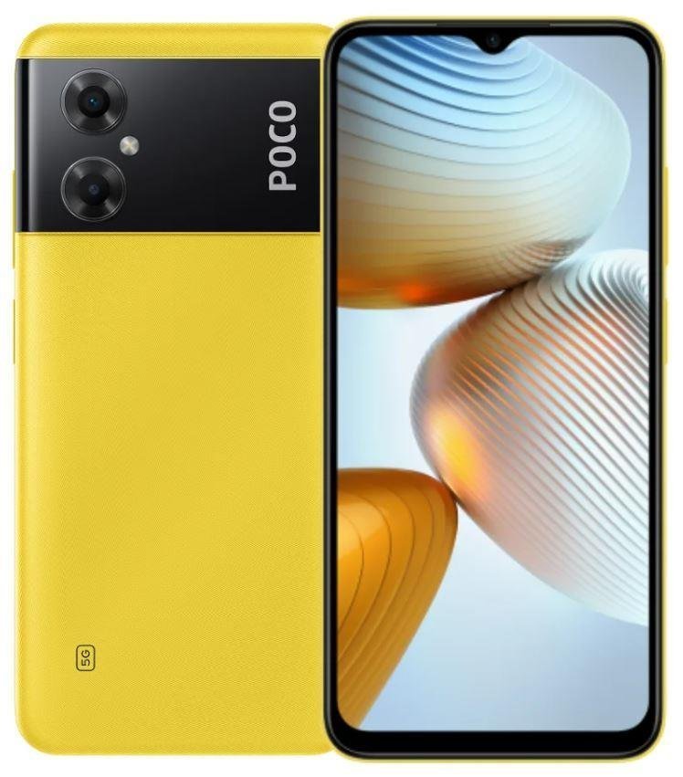 Mobilusis telefonas Poco M4 5G, geltonas, 6GB/128GB - 1