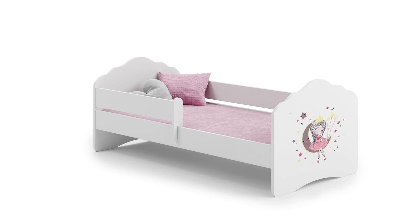 Vaikiška lova Fala Bar Pink Princess, 140x70 cm - 1