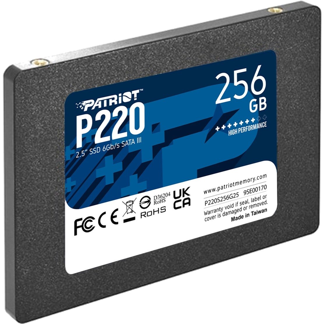 Kietasis diskas (SSD) Patriot P220 P220S256G25, 2.5", 256 GB