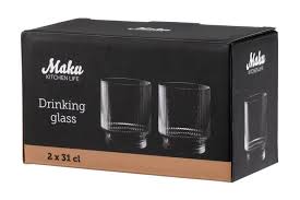 Stiklinių rinkinys MAKU, baltos sp., 2 vnt., 310 ml-1