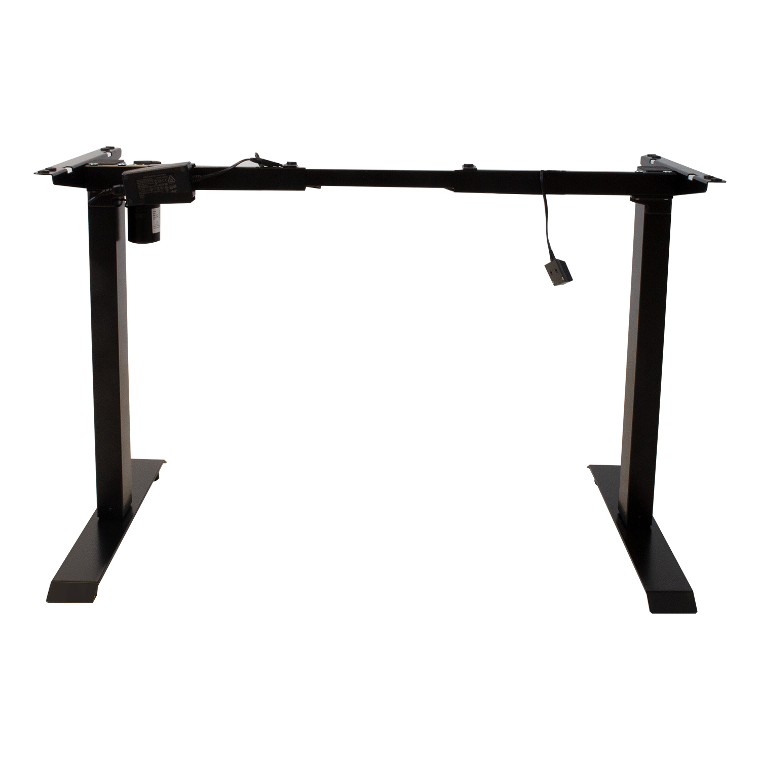 Reguliuojamo rašomojo stalo kojos ERGO su 1 varikliu,  h71-121 cm, juoda - 5