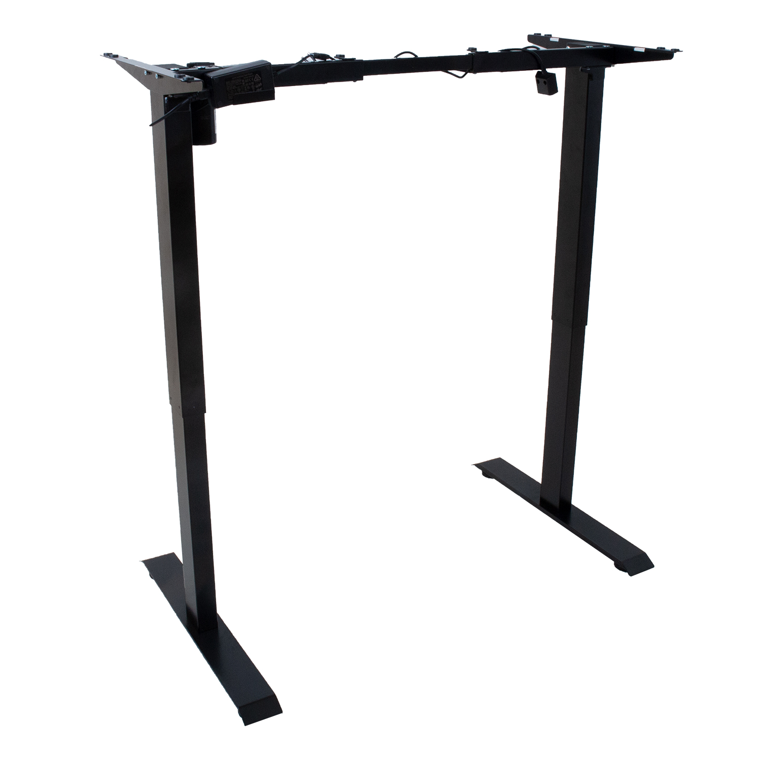 Reguliuojamo rašomojo stalo kojos ERGO su 1 varikliu,  h71-121 cm, juoda - 6