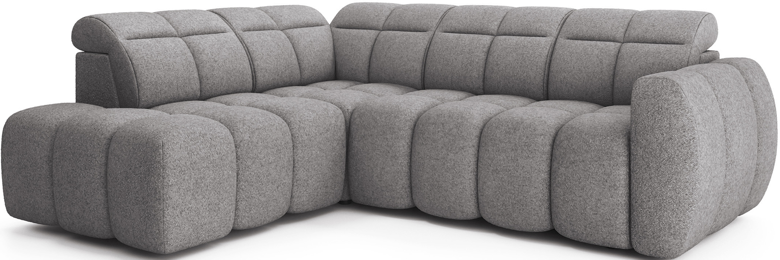 Kampinė sofa Falconn Paolli 04, pilka sp., kairinė, 208 x 258 cm x 107 cm - 3