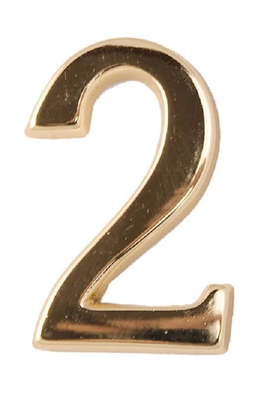 Numeris 2, 50 mm, klijuojamas, aukso sp.-0