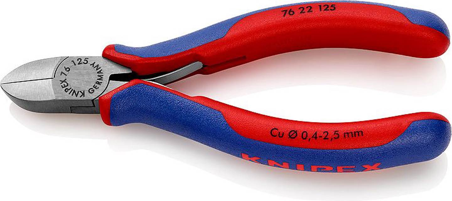 Šoninio kirpimo replės KNIPEX 76 22 125, 125 mm-0