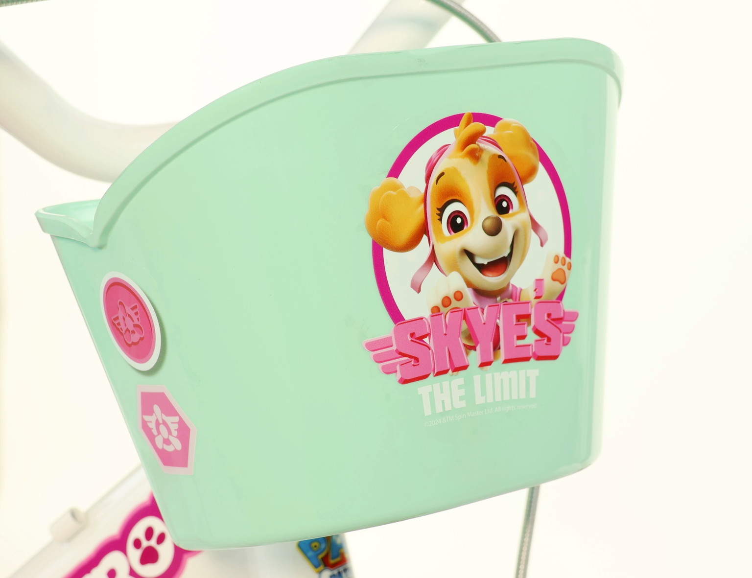 Vaikiškas dviratis Paw Patrol 124RL-PW, baltas/rožinis, 12" - 4