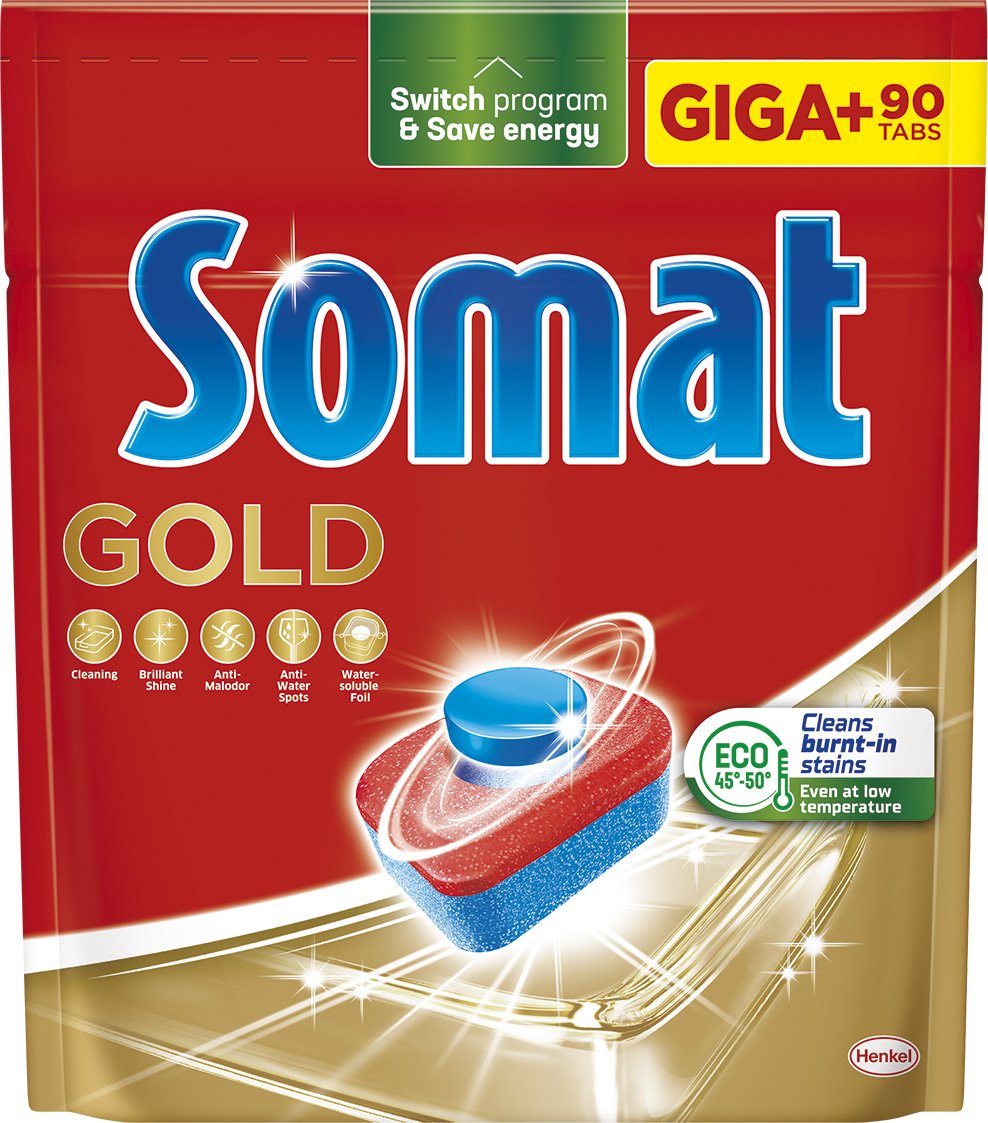 Indaplovių tabletės SOMAT Gold, 90 vnt
