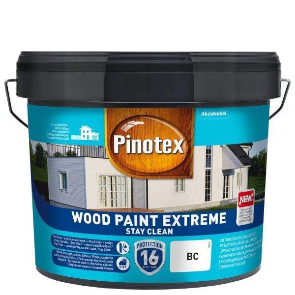 Medinių fasadų dažai PINOTEX WOOD PAINT EXTREME, BC bazė, 9,4 l