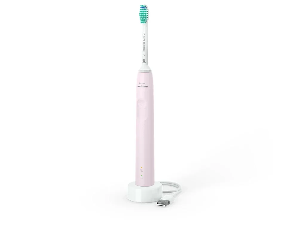 Elektrinis dantų šepetėlis Philips Sonicare 3100 Series, baltas/rožinis - 2