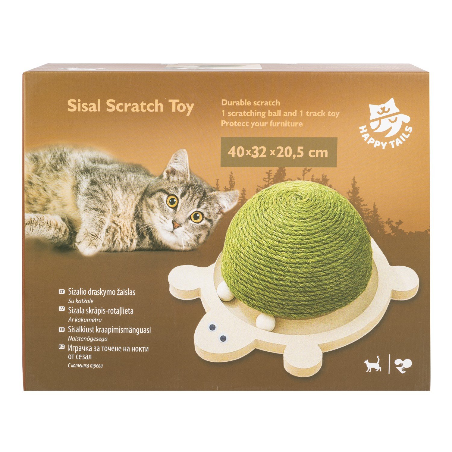 Žaislas katėms su sizalio draskykle, 49 x 24 x 20,5 cm - 3