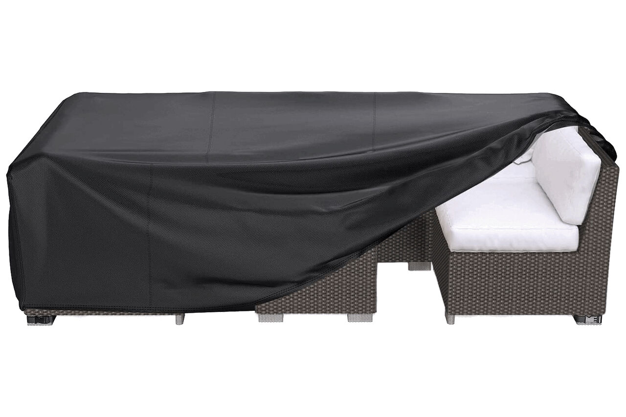 Lauko baldų uždangalas, 280x230x80 cm, juodas-0