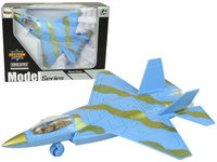 Karinis lėktuvas su garso ir šviesos efektais, mėlynas - 4