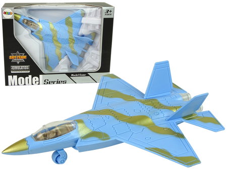 Karinis lėktuvas su garso ir šviesos efektais, mėlynas-1