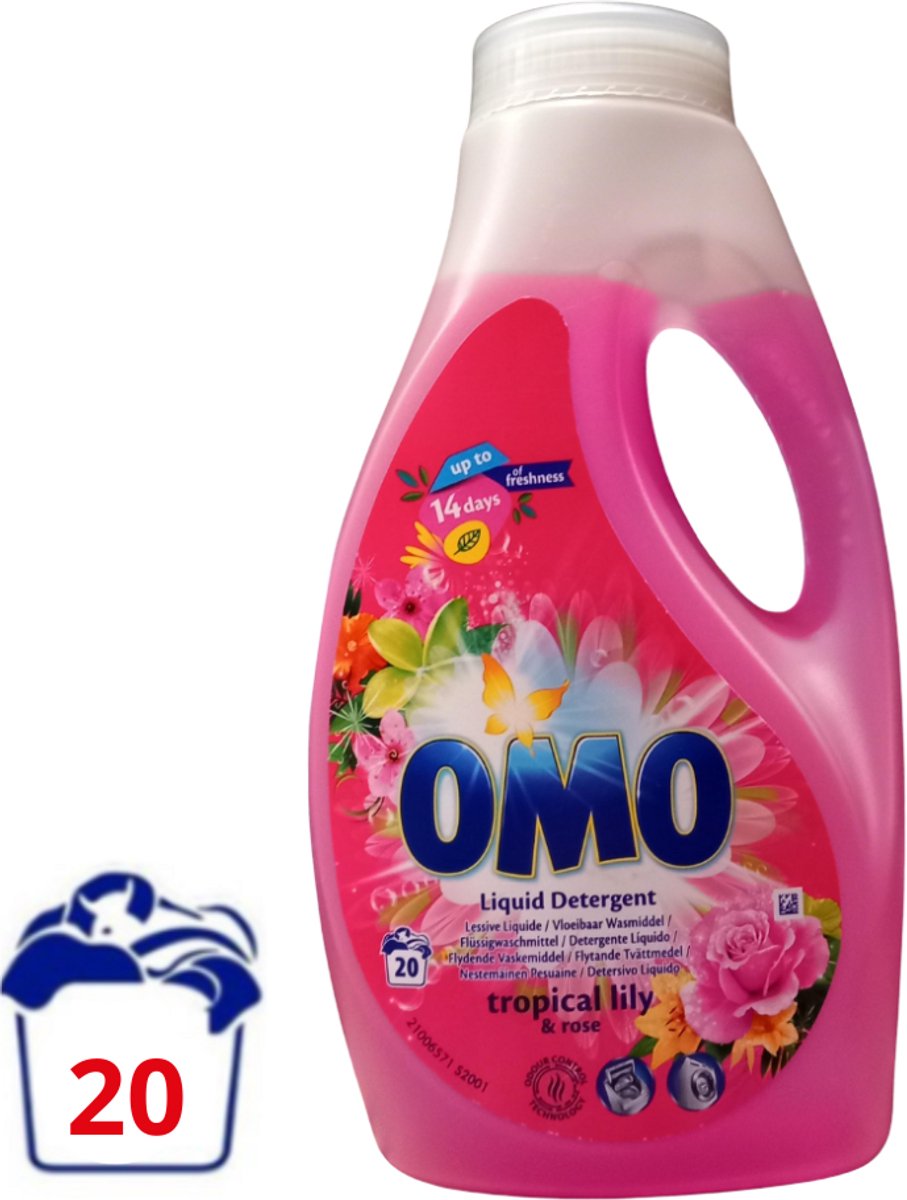 Universalus skystas skalbiklis OMO TROPICAL LILY & ROSE, 1 l