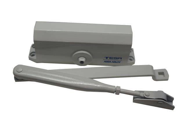 Durų pritraukėjas TESA CT500, apkrova iki 60 kg, 180°, balta sp.-0