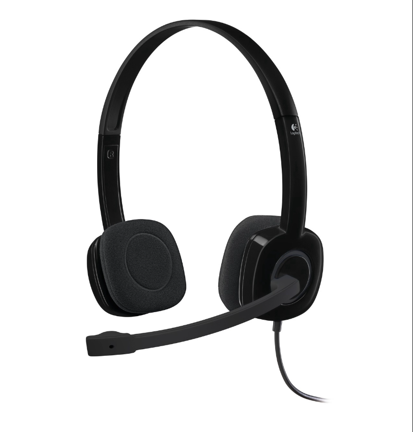 Laidinės ausinės ant ausų su lankeliu Logitech H151 Analog, juoda - 1