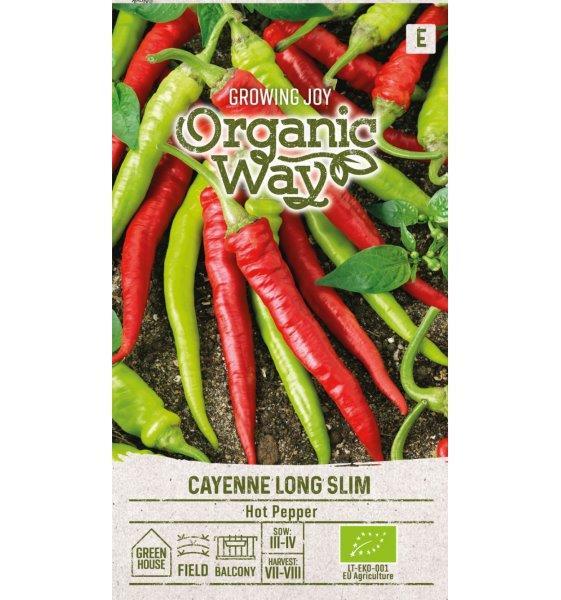 Vienamečių paprikių CAYENNE LONG SLIM sėklos, 0,01 g-0