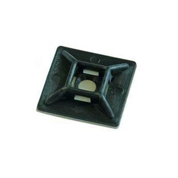 Haupa prisukamas dirželio laikiklis, 3.6mm 19x19mm, juodas, 100vnt-0