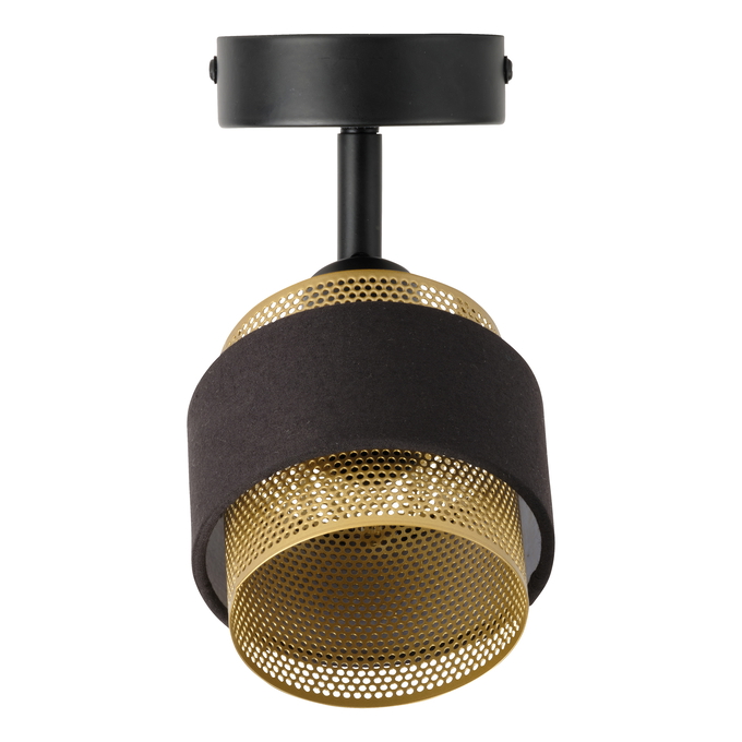Taškinis šviestuvas OSRAM SPOT HORNET 1xE14 su lemp 2,8W 2700K 250lm juodos/aukso sp Ø10x14,5cm-1