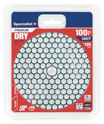 Deimantinis šlifavimo diskelis SPECIALIST+, 125 mm, 100P, universalus, šlapiam ir sausam naudojimui-0